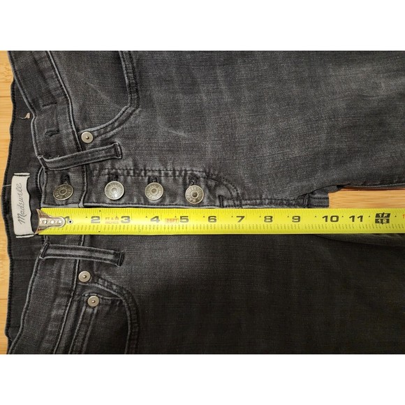 Madewell Womens Black Cali Demi Boot Distressed Button Fly Jeans G7687 Sz 24x26 - Picture 8 of 12